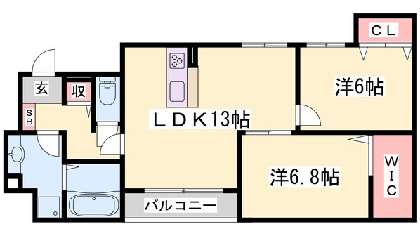 ミーティアハウスの物件間取画像